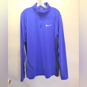 Nike Sweater Mens XL Blue Running Dri-Fit Element 1/4 Zip Pullover Active